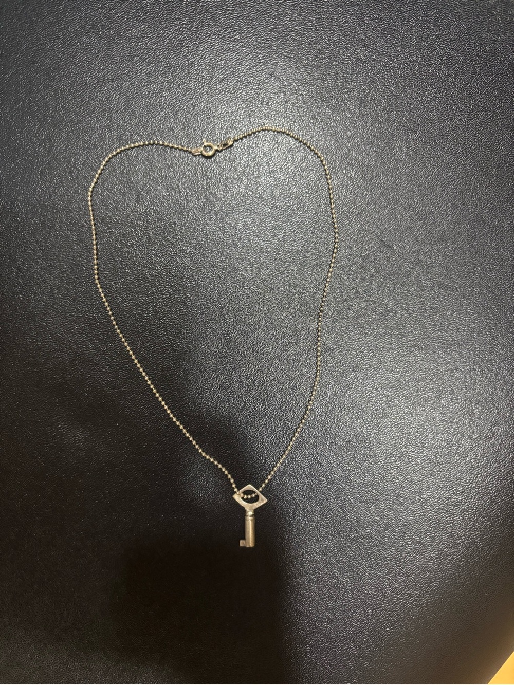 Delicate Sterling Silver Key Pendant Necklace - Women's Jewelry